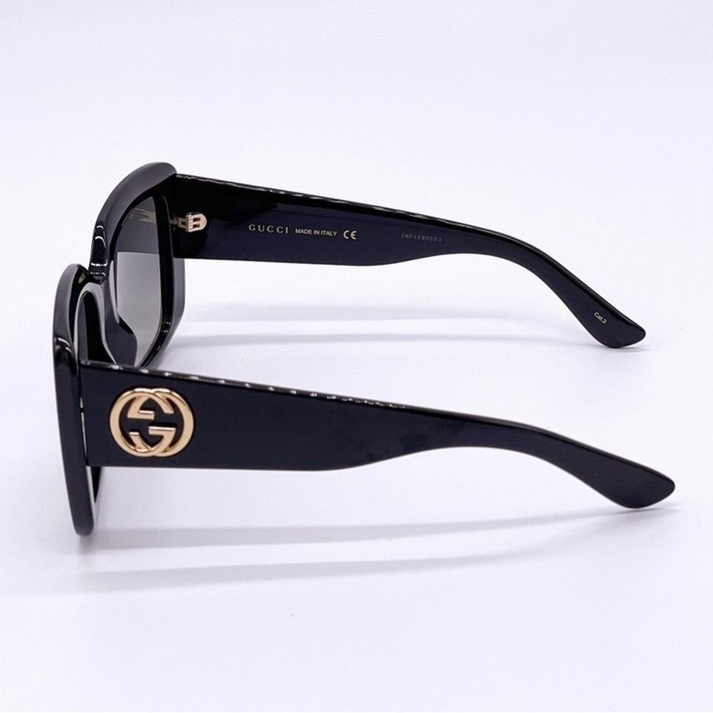 New Authentic GUCCI Gradient Grey Square Ladies Sunglasses GG0141SN 001 53 - Picture 6 of 11